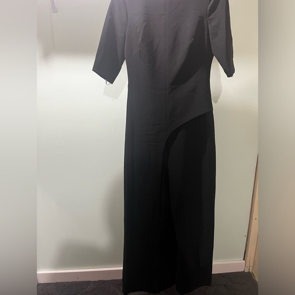 Kay Unger Davina Stretch-Crepe Formal Jumpsuit, Black - Picture 4 of 10